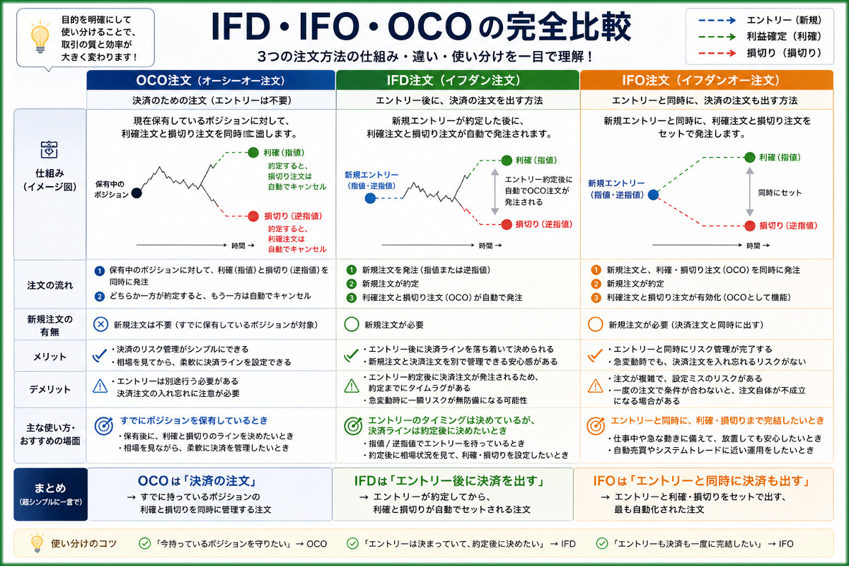 IFD・IFO・OCOの完全比較