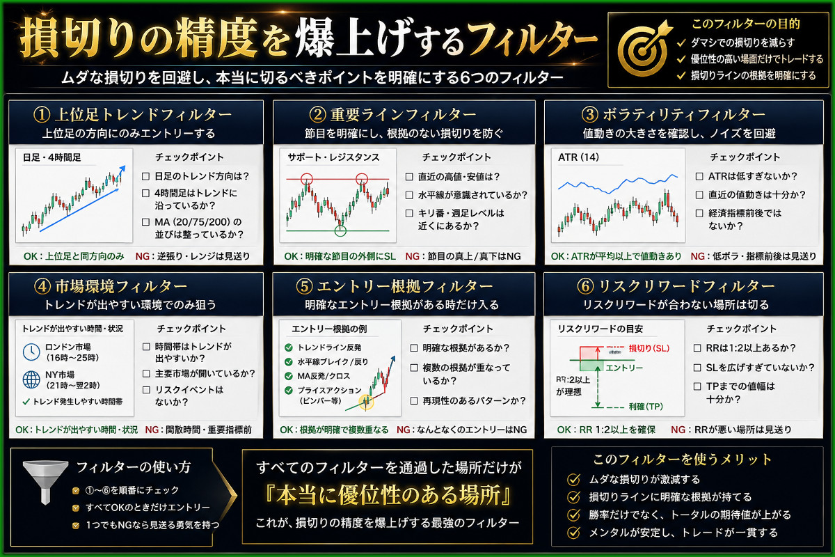 損切りの精度を爆上げするフイルター