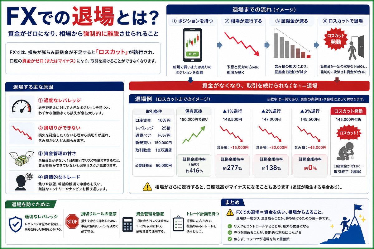 FXでの退場とその予防方法