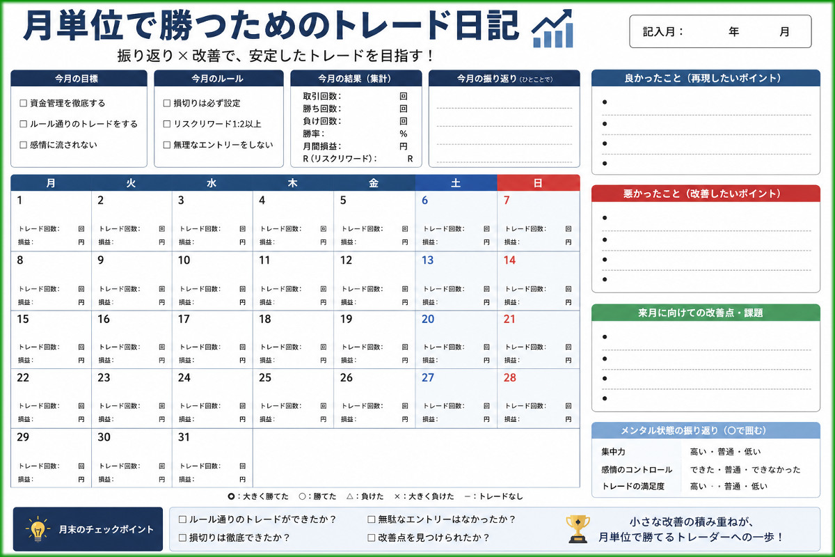 月単位で勝つためのトレード日記
