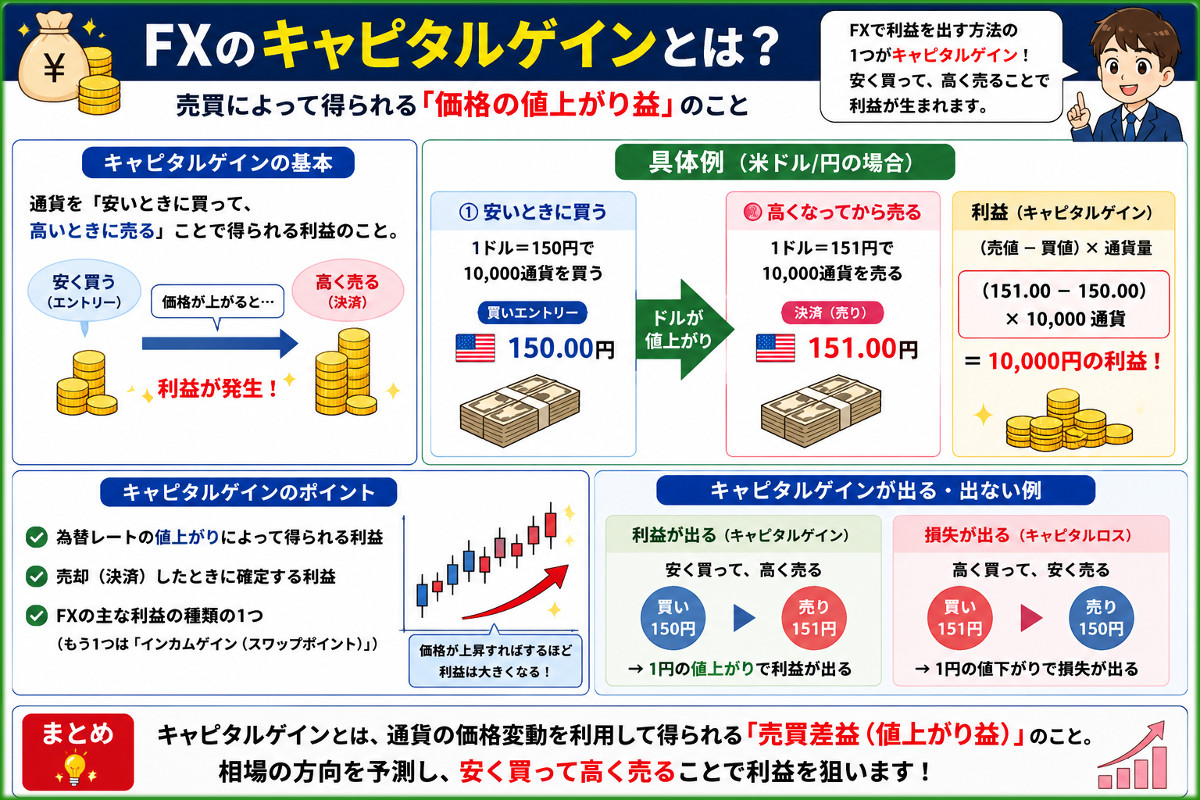 FXのキャピタルゲインとは?