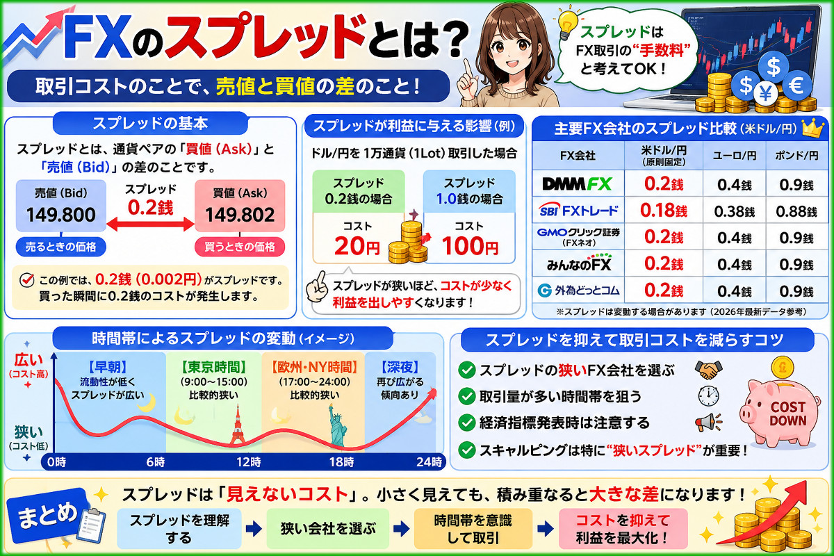 FXのスプレッドとは?